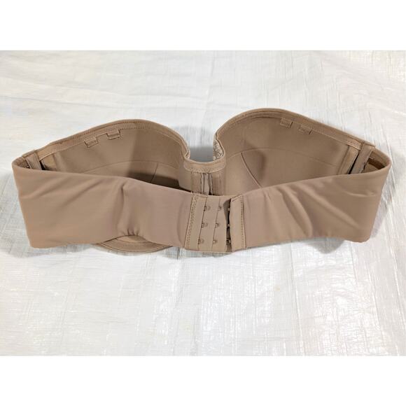 Soma Stunning Support Strapless Bra 36C + Free1 Nude Beige Lace Underwire Bridal - Picture 2 of 4